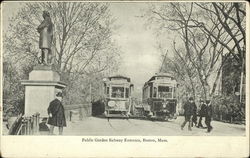 Public Garden Subway Entrance Postcard