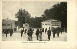 Park Street Subway Entrance Postcard