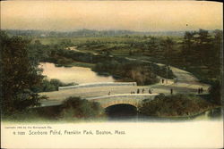 Scarboro Pond, Franklin Park Postcard