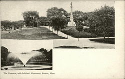 The Common, with Soldiers' Monument Postcard