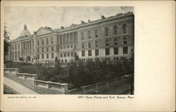 State House and Park Postcard