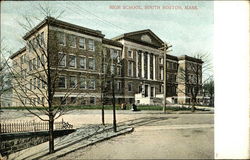 High School South Boston, MA Postcard Postcard