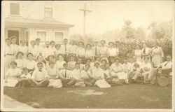 Portrait of Large Crowd of People Postcard