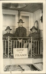 Off to France World War I Postcard Postcard