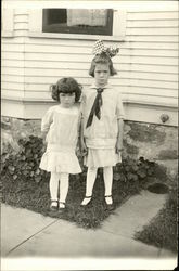 Photo of two girls Children Postcard Postcard