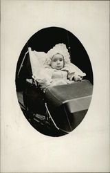 Baby in Baby Carriage Postcard