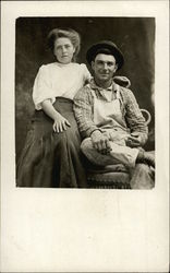 Portrait of Couple Couples Postcard Postcard