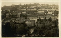 View of Town from the Viaduct Maesycwmmer, Wales Postcard Postcard