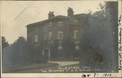 Allestree Hall Derby, Great Britain Postcard Postcard