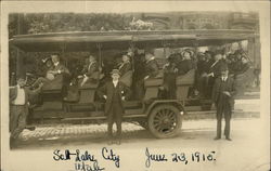 People in Touring Car, June 23, 1915 Salt Lake City, UT Postcard Postcard