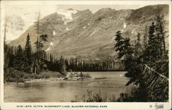 Mtn. Altyn, McDermott Lake, Glacier National Park Postcard Postcard