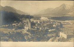 View of Town From Mountain Germany Postcard Postcard