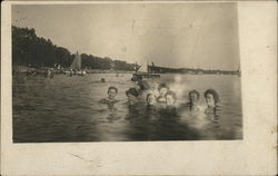 Friends Bathing in Water Postcard