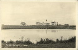 Pond, Baker Island Lighthouse Salem, MA Postcard Postcard