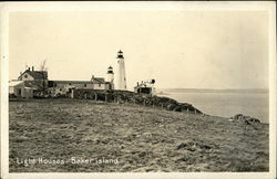 Light Houses, Baker Island Salem, MA Postcard Postcard