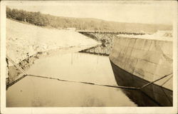 View of Dam and Bridge Postcard