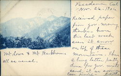 Mt. Lowe and Mt. Markham Postcard