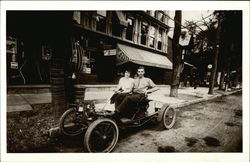 Bess Wurm - Carl Moore, 1908 Orient Buckboard Salem, NY Postcard Postcard