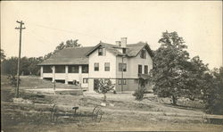 Large Home in Country Postcard