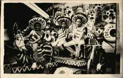 Portrait of Kids in Sombreros Postcard