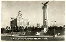 National Hotel and Maine Monument Havana, Cuba Postcard Postcard