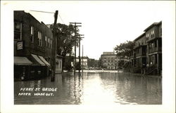 Perry St. Bridge after washout Postcard