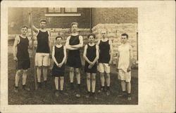 Group of boys in Athletic clothes Postcard Postcard