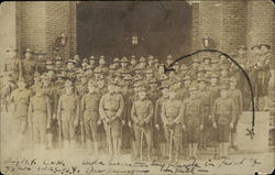 Group of men in uniform Military Postcard Postcard