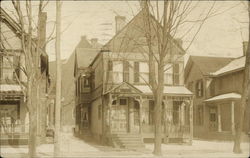 Street Scene of Houses Binghamton, NY Postcard Postcard