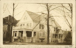 Large White House with covered porch Binghamton, NY Postcard Postcard