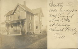 Residential Home with Porch Postcard