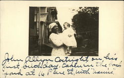 Black Mammy Holding White Baby Postcard