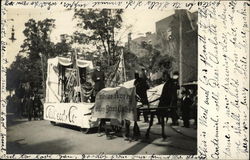 Horse Drawn Parade Float Postcard