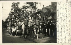 Horse Drawn Parade Float Binghamton, NY Postcard Postcard