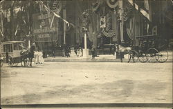 Building Decorated with Flags Postcard