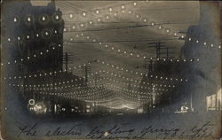 Electric Lighting During the Centennial Binghamton, NY Postcard Postcard