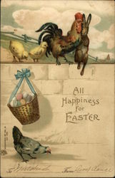 All Happiness for Easter Postcard