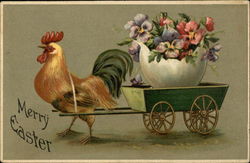 Merry Easter With Chicks Postcard Postcard