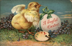 Baby Chick for a Joyful Easter Postcard