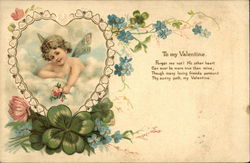 To My Valentine Cupid Postcard Postcard