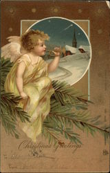 Christmas Greetings Postcard