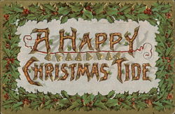 A Happy Christmas Tide Postcard Postcard