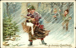 A Merry Christmas Postcard Postcard