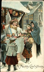 A Merry Christmas Angels Postcard Postcard