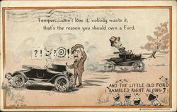 Temper - Don't Lose it, Nobody Wants it, That's the Reason you Should Own a Ford Advertising Postcard Postcard