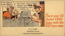 Have Your Oil Tested Free Today With the Gulf Test-O-Drop Advertising Postcard Postcard