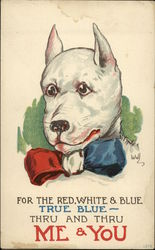 For the Red, White & Blue True Blue - Thru and Thru Me & You World War I Postcard Postcard