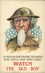 Watch the Old Boy World War I Postcard Postcard