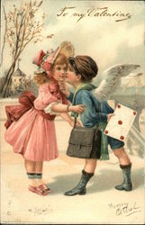 To my Valentine Children Postcard Postcard