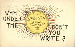 Why Under the Sun Don't you Write? Astronomy Postcard Postcard